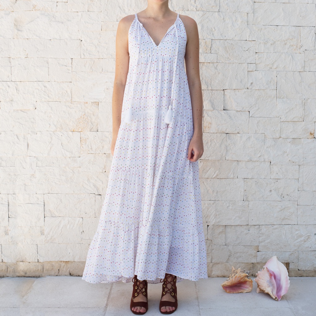 Sea Sage Cavern Dress Caicos Dot M Excellent Preowned